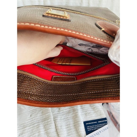 NWT Dooney & Bourke Embossed Lizard Tote - Chestnut BLIZD 1964 CSTN - Picture 9 of 10